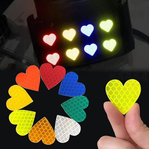 LOVE Heart Shape Reflective Tape Auto Exterior Decor Universal Safety Warning Mark Motorcycle Bicycle Reflective Car Stickers