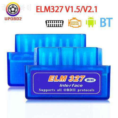 ELM327 V1.5/V2.1 OBD2 Scanner Bluetooth-Compatible obd 2 Car Diagnostic Scan Tools elm 327 V1.5 V2.1 Code Reader For Android/PC