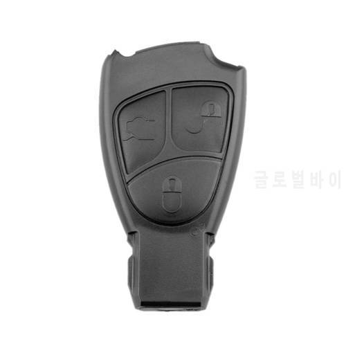 Car Remote Key Shell 3 Buttons Key Case Cover Replacement for Mercedes Benz W203 W211 W204 Black