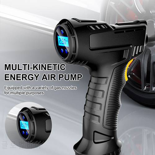 120W Portable Rechargeable Air Compressor Digital Car Automatic Tire Inflator Air Pump Wireless Inflatable Pump For Car