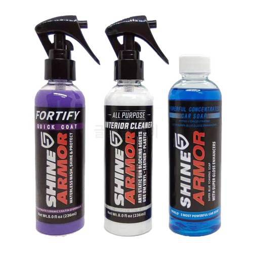 Auto Ceramic Coating Spray For Car Wash Soap Formula And Interior Cleaning Detailer Body Polishing Plastic Refresher SHINE ARMOR