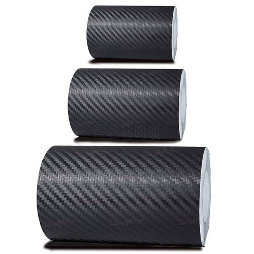 3-10m Width Length Carbon Fiber Sticker Tapes Car Anti Collision Protector Strip Wrap Auto Bumper Door Sill Protection Film