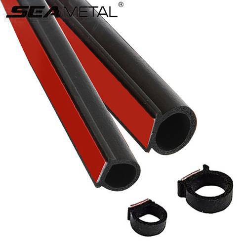 Car Door Seal Strip 2/4/8m Auto Rubber Sealant D Type Noise Insulation Anti-Dust Soundproofing Auto Sealing Strips Accessories
