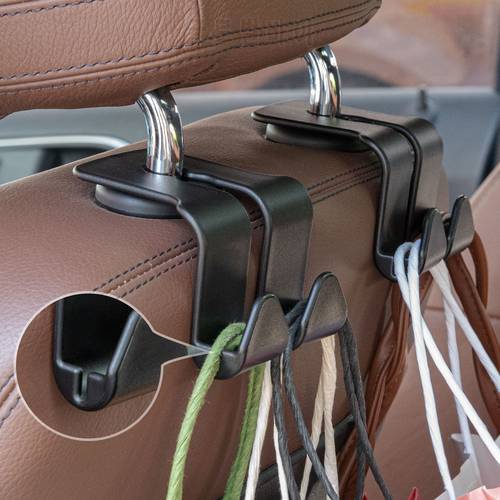 Car Seat Back Hook Hanger Headrest Mount Storage Holder Duarable Bearing 20kg for Car Bag pouch Clothes Hanging Hooks