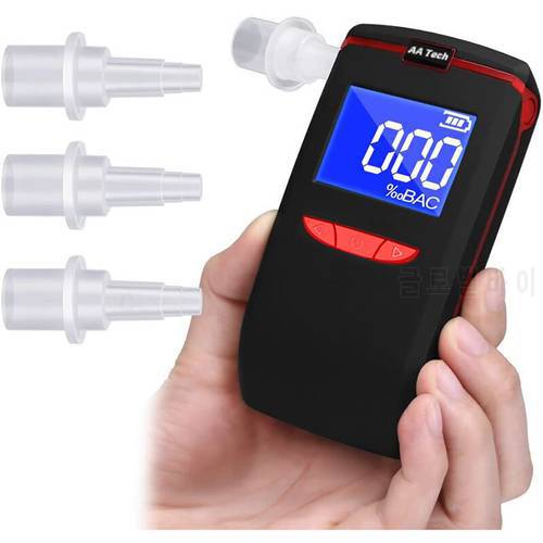 Digital LCD Breath Tester Semi-Conductor Sensor Portable Breath Alcohol Tester for Drivers Auto Power Off Sound Alarm air blown