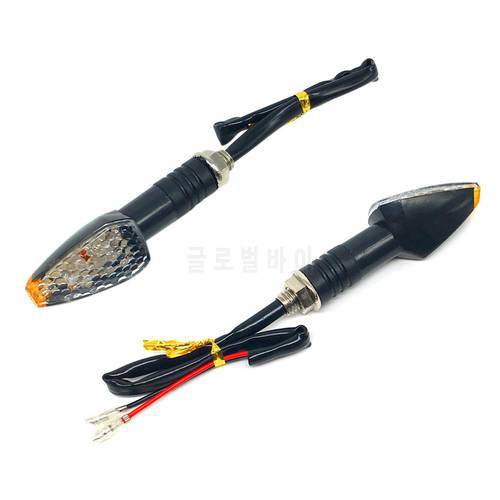 1pcs Universal Motorcycle LED Turn Signals Long Short Turn Signal Indicator Lights Blinkers Flashers Amber Color Accessories ABS