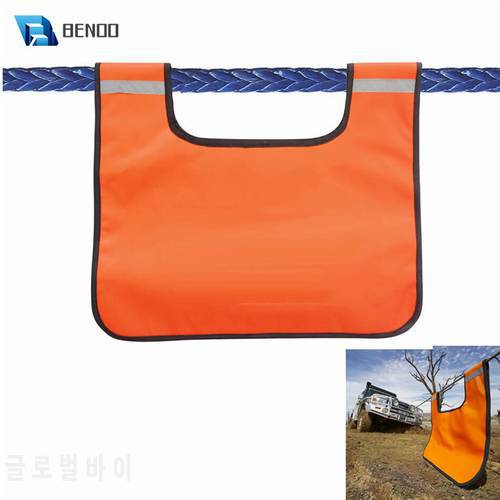 BENOO Orange Comily Plus Strong Durable BPV Winch Rope Dampener Blanket with Pocket-Light Heavy Duty Winch Line Accessories