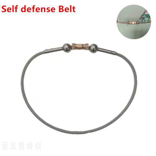 Portable Wire Non Lethal Whip Waist-wrapped Self-defense Quick Insertion Flexible Concealed Tactical Whip with 25MM Steel Ball
