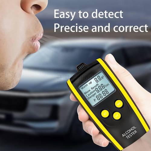 HT-611 Breath Alcohol Tester High Resolution LCD Display Non-Contact Breathalyzer, Professional Digital Breathalyzer