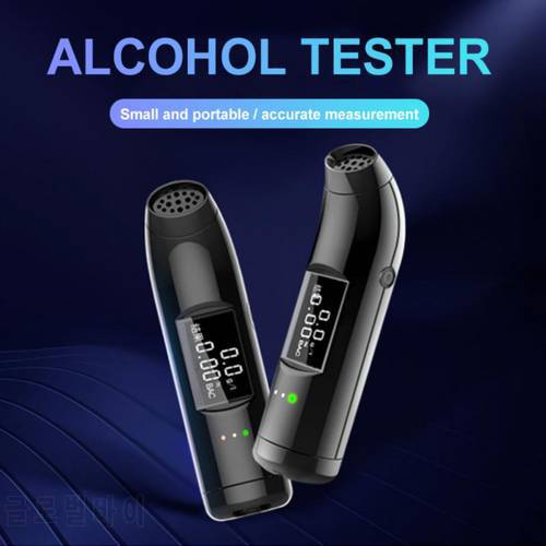 Car Alcohol Tester High-precision Digital Display Breath Alcohol Tester Rechargeable Breathalyzer Blowing Alcohol Detector Test