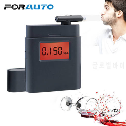 FORAUTO Mini Breath Alcohol Tester Digital High Accuracy Breath Analyzer Breathalyzer Alcohol Detector Safety Driver Portable