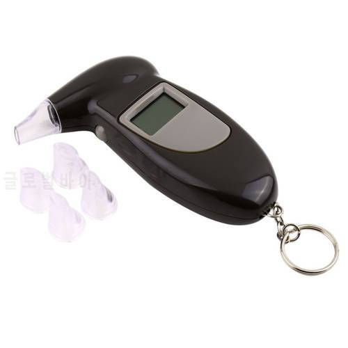 Digital Alcohol Breath Tester Breathalyzer Analyzer Detector Test Keychain Breathalizer Breathalyser Device LCD Display