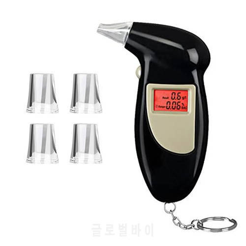 Handheld Backlight Digital Alcohol Tester Digital Alcohol Breath Tester Breathalyzer Analyzer LCD Detector Backlight Light