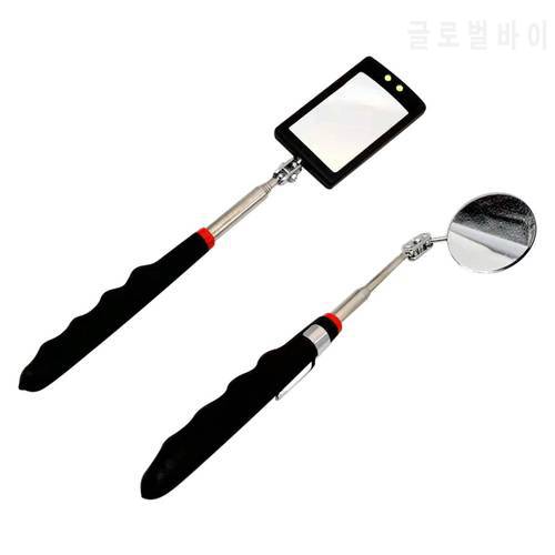 Magnetic Telescoping Pick-up Tool Round And Square 360 Swivel Adjustable Inspection Mirror Telescoping Flexible LED Magnetic M