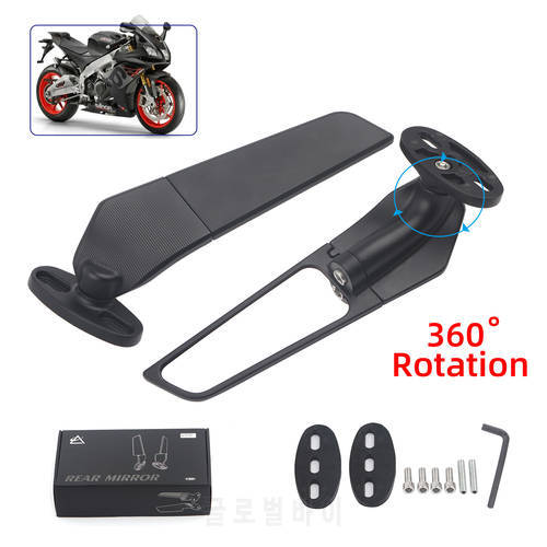 For Aprilia GPR250R APR250 rs660 RS125 RS250 Motorcycle Mirror Modified Wind Wing Adjustable Rotating Rearview Mirror Moto