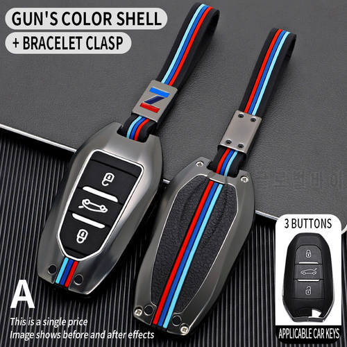 Car Key Case Cover For Peugeot 301 308 308S 408 2008 3008 4008 5008 Protection Key Shell Skin Bag case Accessories Keychain