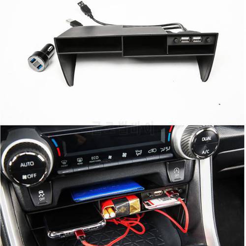 Center Interior Accessories Console Organizer Storage Box with 2-USB Ports Charger Tray for Toyota RAV4 2021 2020 2019