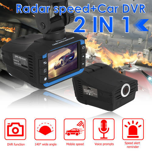 2 in 1 Dash Cam Radar VG3 Detector English Russian Speed Voice Alert X CT K La for Outdoor Personal Car Accessories