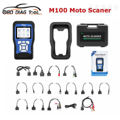 Multi-Language Original JDiag M100 Motorcycle Diagnostic Scanner General Motorbike Code Reader Battery Tester For Scooter 2 in1