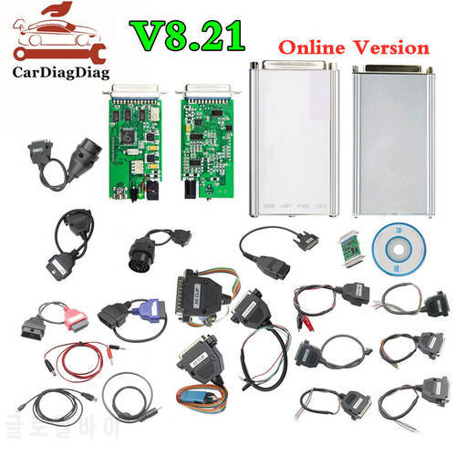 Full Adapters Carprog 8.21 With Keygen Online Version Car Prog V8.21 Repair Tool ECU Programmer ECU Chip Scanner Tuning Tool