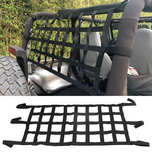 Car Auto Roof Rear Cargo Luggage Mesh Storage Net Holder Hammock for Wrangler Automobile Electric Accessories