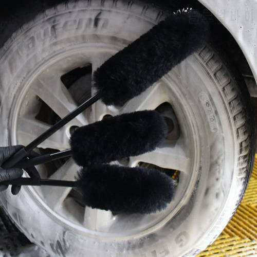 Car Hub Gap Detail Cleaning Brush Car Wheel Brush Tire Cleaning Brushes Car Washer Car Accessories Wool Hub Car Wash Brush