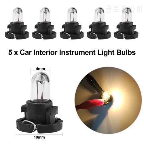 5pcs T4 12V Car Auto Interior Instrument Light Bulbs Dashboard Lamps Car Interior Instrument Light Bulbs