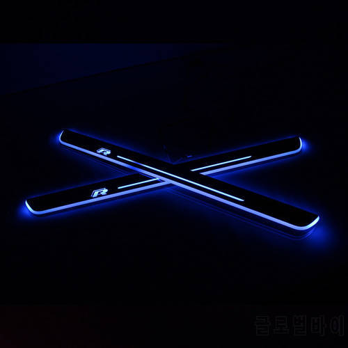 Acrylic Moving LED Welcome Pedal Car Scuff Plate Pedal Door Sill Pathway Light For Volkswagen Scirocco R 2009-2015