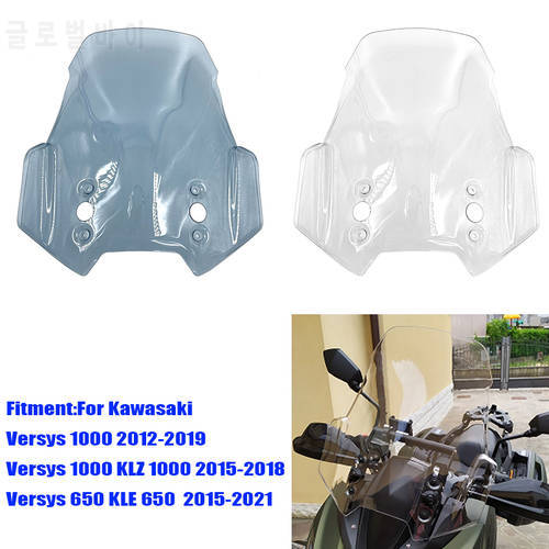 For Kawasaki Versys1000 KLZ1000 LT 2012-2019 Windshield Baffle Wind Deflectors Windscreen Protector Versys 650 KLE 650 2015-2021