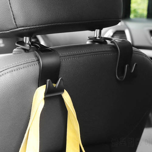 Universal Car Headrest Back Seat Hook Seat Hanger Vehicle Organizer Holder for Handbags Purses Coats and Grocery Bag
