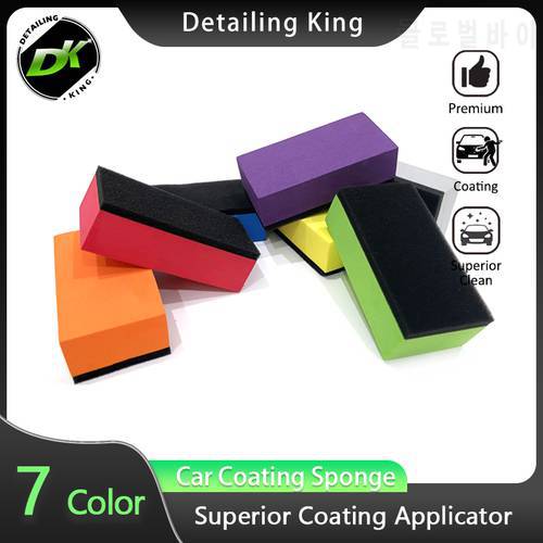 DETAILING KING Car Ceramic Coating Dressing Applicator Auto Glass Nano Coat Sponge Pads