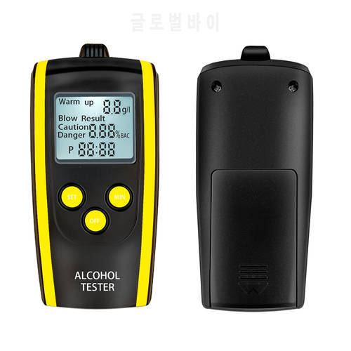 1PCS Mini Digital Alcohol Tester Handheld Police Alcohol Breath Tester Breathalyzer Analyzer LCD Detector Display HT611