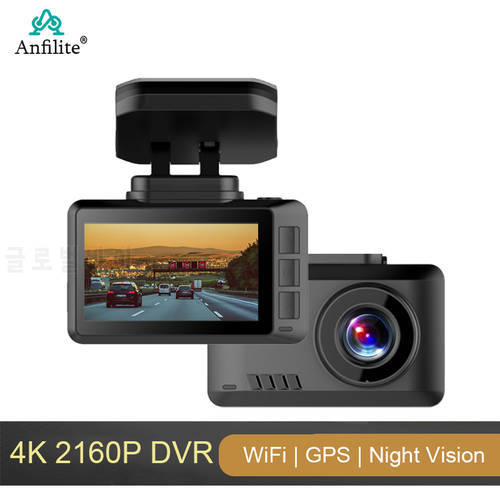 Car DVR Ultra HD 4K 3840x2160P Portable Recorder 2.45 Inch G-sensor Build-In GPS Magnet Adsorption Gesture Sensing Dash Camera
