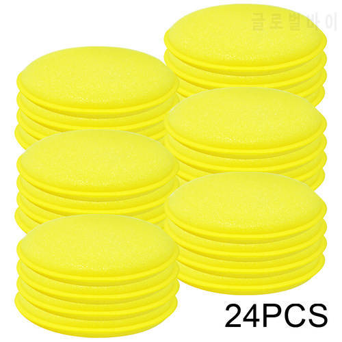 12/24pcs Waxing Polish Wax Foam Sponge Applicator Pads for Clean Cars In Stock Car Foam Sponge