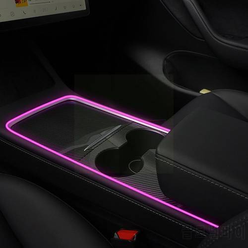 Car Interior Neon Lights for Tesla Model 3 Model Y 2022 Accessories Car Decor RGB Ambient Led Strip Lights With App Control V4K8