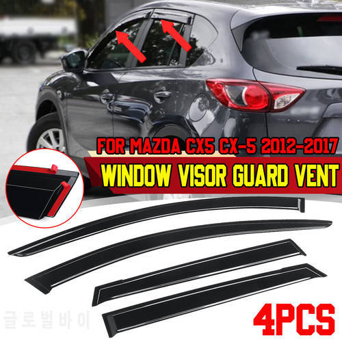 High Qualiuty 4Pcs Car Side Window Visor Guard Vent Cover Trim For Mazda CX5 CX-5 2012-2022 Awnings Shelters Protection Guard