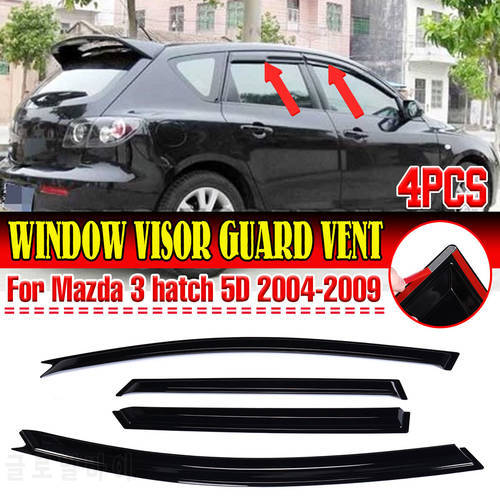 High Quality Car Side Window Visor Deflector Wind Deflector For Mazda 3 BL BK BM BN Sedan Hatch 2004-2019 Rain Sun Shields Guard