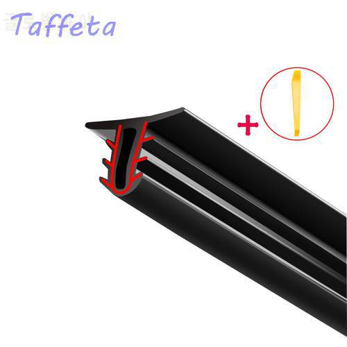 1.6Meters T-Type Shape Car Sound Insulation Rubber Seal Windshield Seal Strip Dust Proof Anti-noise Trim Dashboard Edges