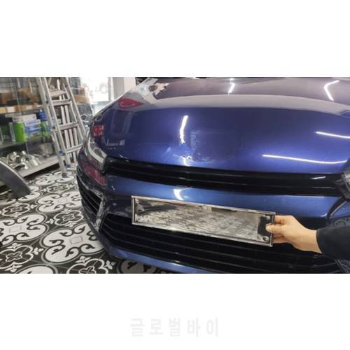 2Pcs Front Rear Car License Plate Frame High Quality Stainless Steel Chrome Standard EU License Plate Frame License Plate Holder