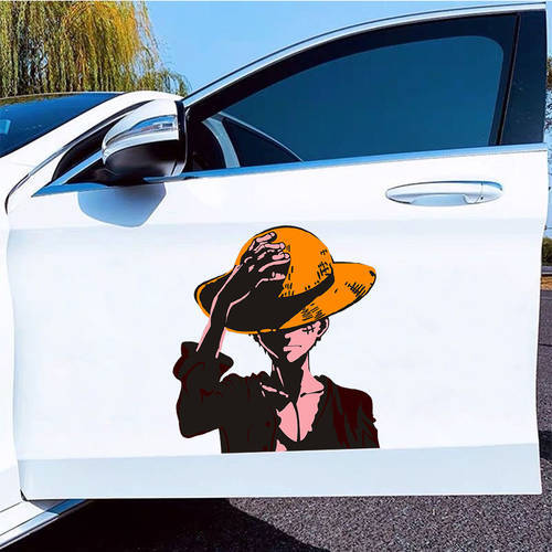 1PC Car Window Body Sticker Auto Accessories Decorate Scratches Cover Motor Anime Reflective Stickers For One Piece Car Styling