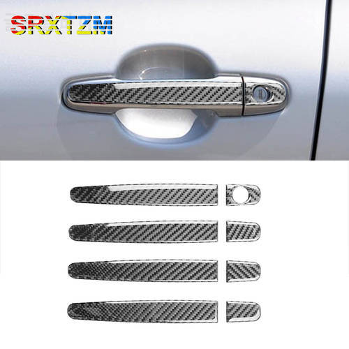 For Toyota Corolla 2006-2012 Carbon Fiber Door Handle Cover Trim Car Styling Accessories