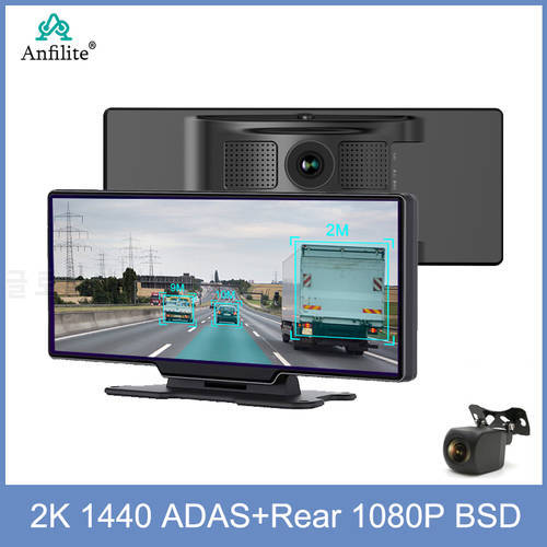 4K Car DVR 10.26 inch Dash Cam Dual Lens Wireless Bluetooth Apple Carplay Android Auto Dashboard Video Recorder CAR Monitor