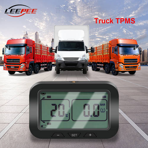 Truck TMPS Sensors Repeater Tire Pressure Monitoring System Tyre Diagnostic Digital Display Solar Oversize Vehicle Accessories