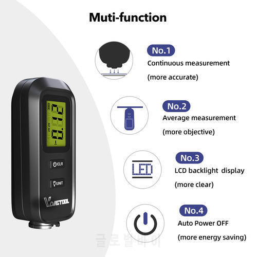 VDIAGTOOL VC100 Digital Backlight LCD Film Thickness Meter VC-100 Car Paint Thickness Tester Coating Thickness Gauge tester