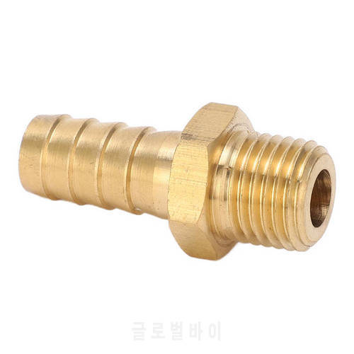 Brass Barbed Connector General Straight Hose Joiner M14x1.5 Male End Threaded for Air Fuel Water Pipe for Gas Tubing