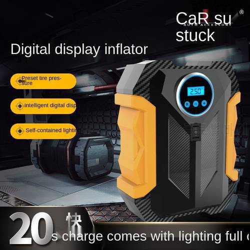 Intelligent digital display car tire charging pump 12v portable mini pump inflatable