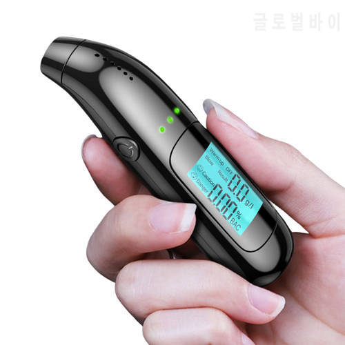 Portable Breathalyzer With LED Digital Display Portable Breath Tester With Digital LED Screen USB Rechargeable Portable Checker