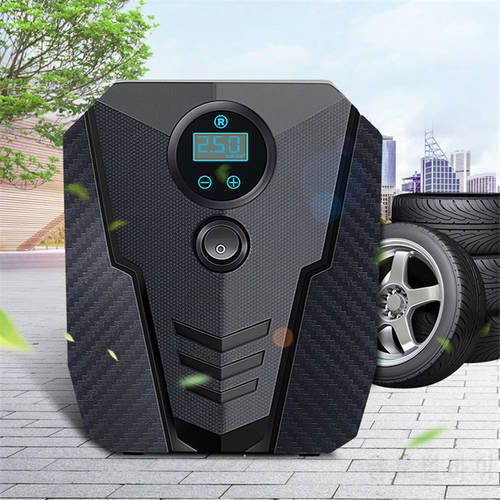 High Power Car Air Pump Tire Inflator Automatic Charge Stop Car Air Compressor Portable Double-cylinder High-pressure Tire