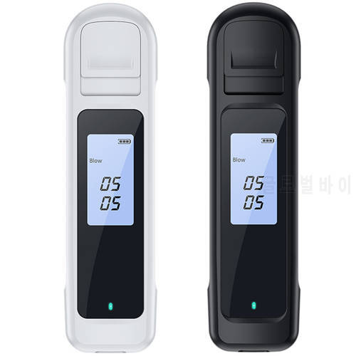 Alcohol Breathalyser Rechargeable Breath Tester 200mAh Battery High Accuracy Portable Alcohol Tester with Digital LCD Display
