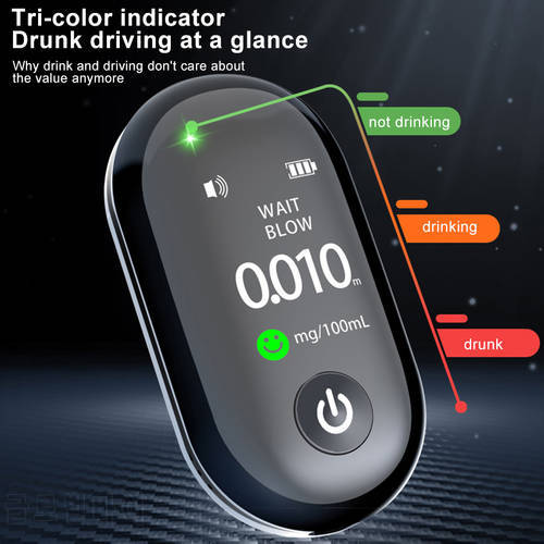 Breath Alcohol Testing Tester Analyzer Detector Alcohol Test LCD Digital Police Breathalyzer Blow Alcohol Content Tester Display